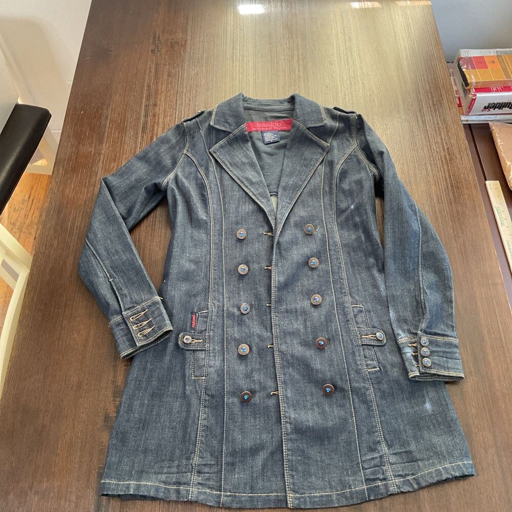 JOU JOU Jean long jacket or short dress vintage woman’s small